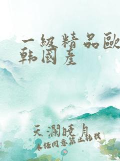 一级精品欧美日韩国产