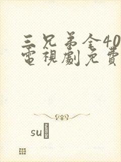 三兄弟全40集电视剧免费观看