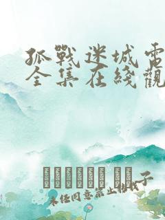 孤战迷城电视剧全集在线观看免费高清