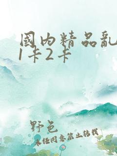 国内精品乱码卡1卡2卡