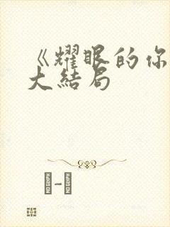 《耀眼的你啊》大结局