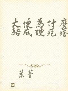 大便为什么会干结成硬疙瘩