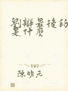 刘辩最后的结局是什么