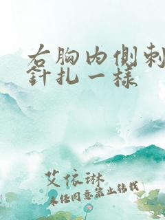右胸内侧刺痛像针扎一样 右胸内侧刺痛像针扎一样