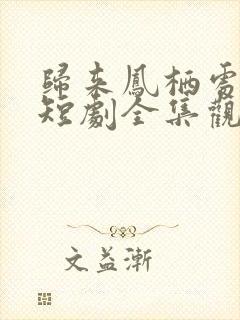 归来凤栖处短剧短剧全集观看 归来凤栖处短剧短剧全集观看