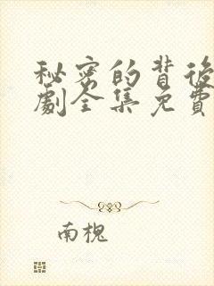 秘密的背后电视剧全集免费播放