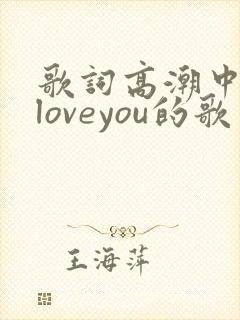 歌词高潮中有iloveyou的歌