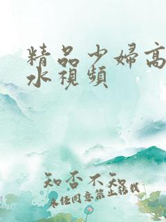 精品少妇高潮喷水视频