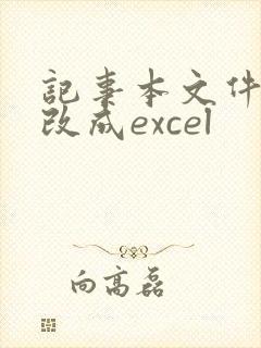 记事本文件怎么改成excel