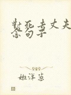 对死去丈夫的思念句子