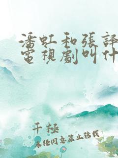 潘虹和张译演的电视剧叫什么名字 潘虹和张译演的电视剧叫什么名字