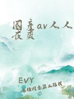 国产av人人夜夜爽