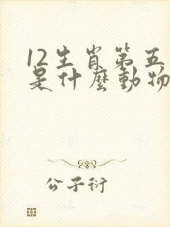 12生肖第五个是什么动物