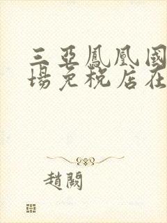 三亚凤凰国际机场免税店在哪里