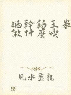 晒干的玉米粒能做什么吃
