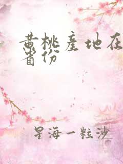 黄桃产地在哪个省份