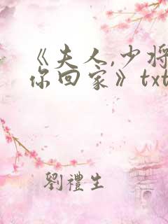 《夫人,少将请你回家》txt