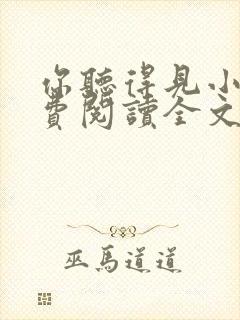 你听得见小说免费阅读全文作者 你听得见小说免费阅读全文作者