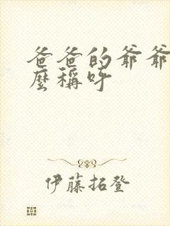 爸爸的爷爷该怎么称呼
