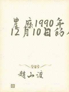 农历1990年12月10日的八字