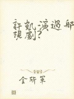 许凯演过哪些电视剧?
