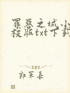 罪恶之城小说精校版txt下载