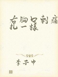 右胸口刺痛像针扎一样