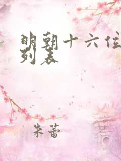 明朝十六位皇帝列表 明朝十六位皇帝列表