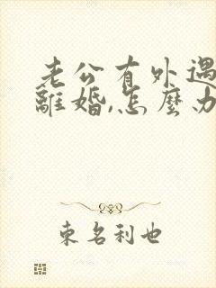 老公有外遇提出离婚,怎么办 老公有外遇提出离婚,怎么办