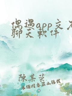 偶遇app交友聊天软件