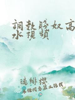 调教贱奴高潮喷水视频