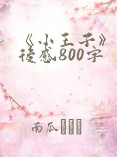 《小王子》的读后感800字