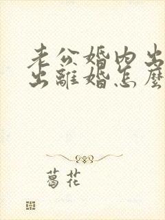 老公婚内出轨提出离婚怎么办