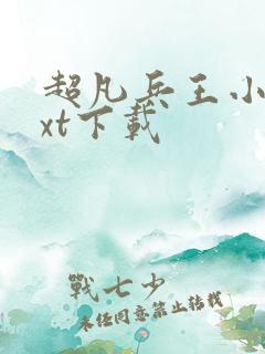 超凡兵王小说txt下载
