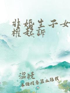 非婚生子女抚养权起诉