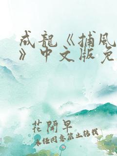 成龙《捕风追影》中文版免费观看