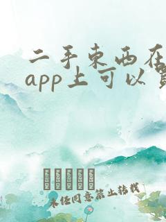 二手东西在哪个app上可以买