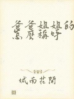 爸爸姐姐的老公怎么称呼