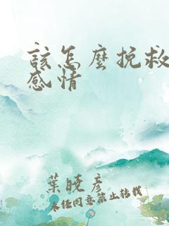 该怎么挽救一段感情 该怎么挽救一段感情