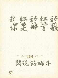 我终于终于等到你是哪首歌