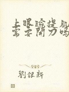 上眼睑提肌手术需要开刀吗