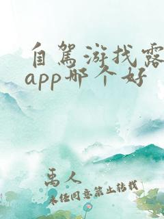 自驾游找露营地app哪个好