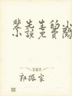 裴先生的小可怜小说免费阅读全文