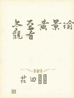 冬至黄景瑜免费观看