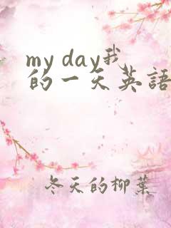 my day我的一天英语作文10句