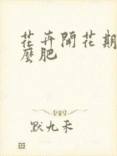 花卉开花期施什么肥