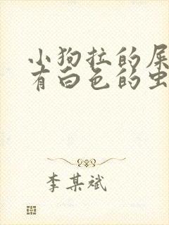 小狗拉的屎里面有白色的虫子