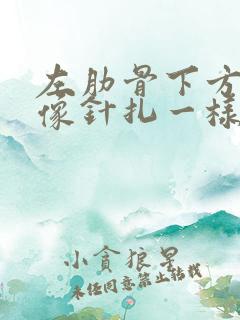 左肋骨下方刺痛像针扎一样