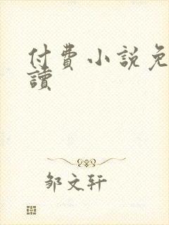 付费小说免费阅读