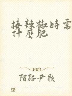 接辣椒时需要施什么肥